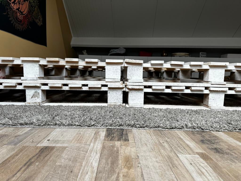 Palleten tweepersoonbed, Ophalen, Zo goed als nieuw