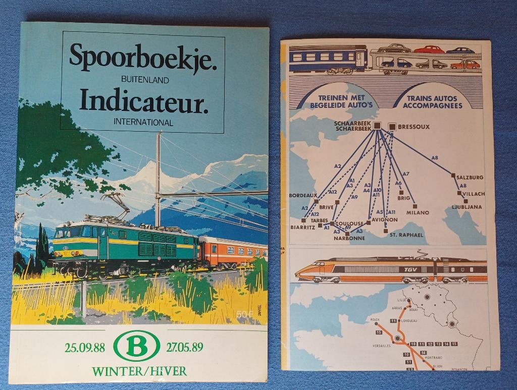 Livre des chemins de fer étrangers de la SNCB 1988/89, Envoi, Comme neuf, Train, Livre ou Revue