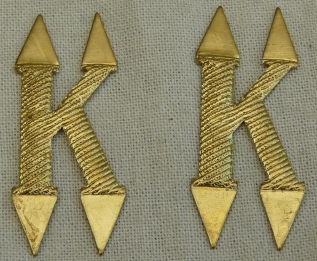 Emblemen Set, Epaulet, Kursant / Cadet, USSR / CCCP, 1980s., Ophalen of Verzenden, Landmacht, Embleem of Badge