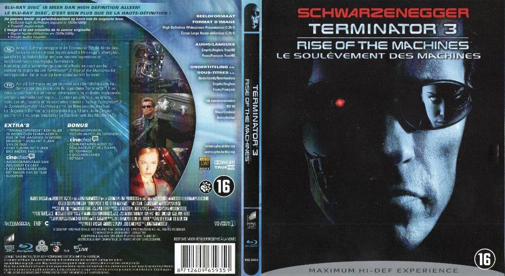 terminator 3  rise the machine (blu-ray) nieuw, Cd's en Dvd's, Blu-ray, Ophalen of Verzenden, Zo goed als nieuw, Science Fiction en Fantasy