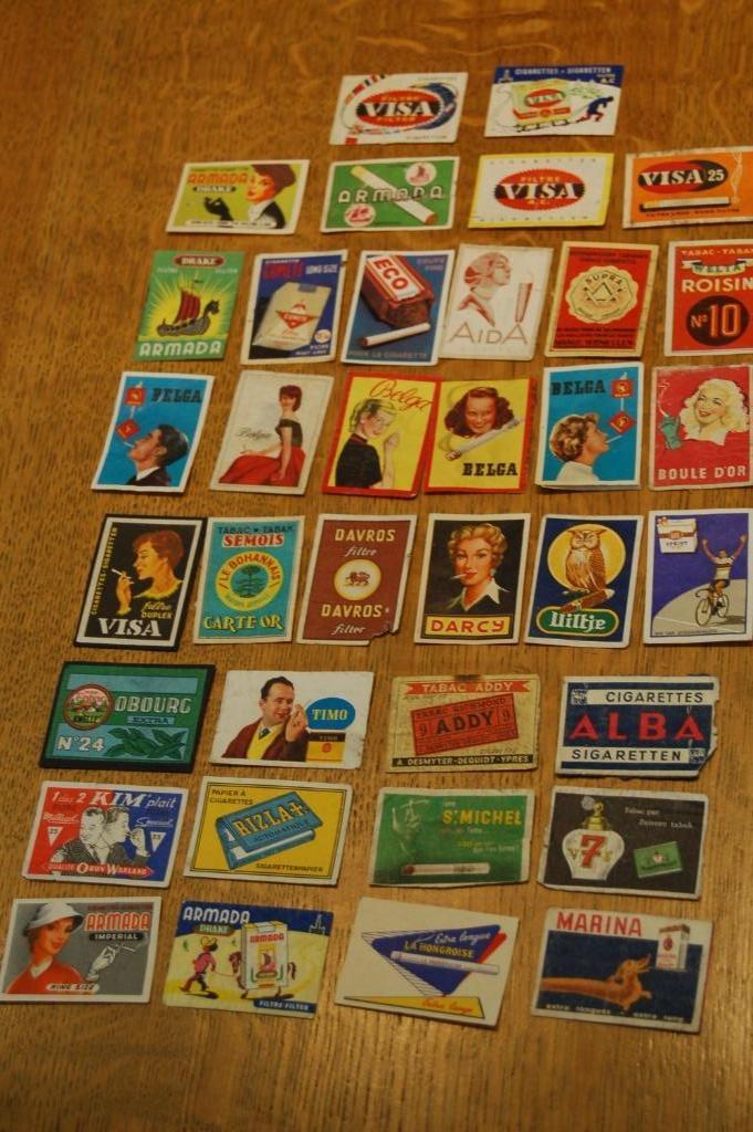 Luciferdoosje reclame - Belga sigaretten Tabak, Ophalen of Verzenden, Gebruikt, Luciferdoosjes of -merken