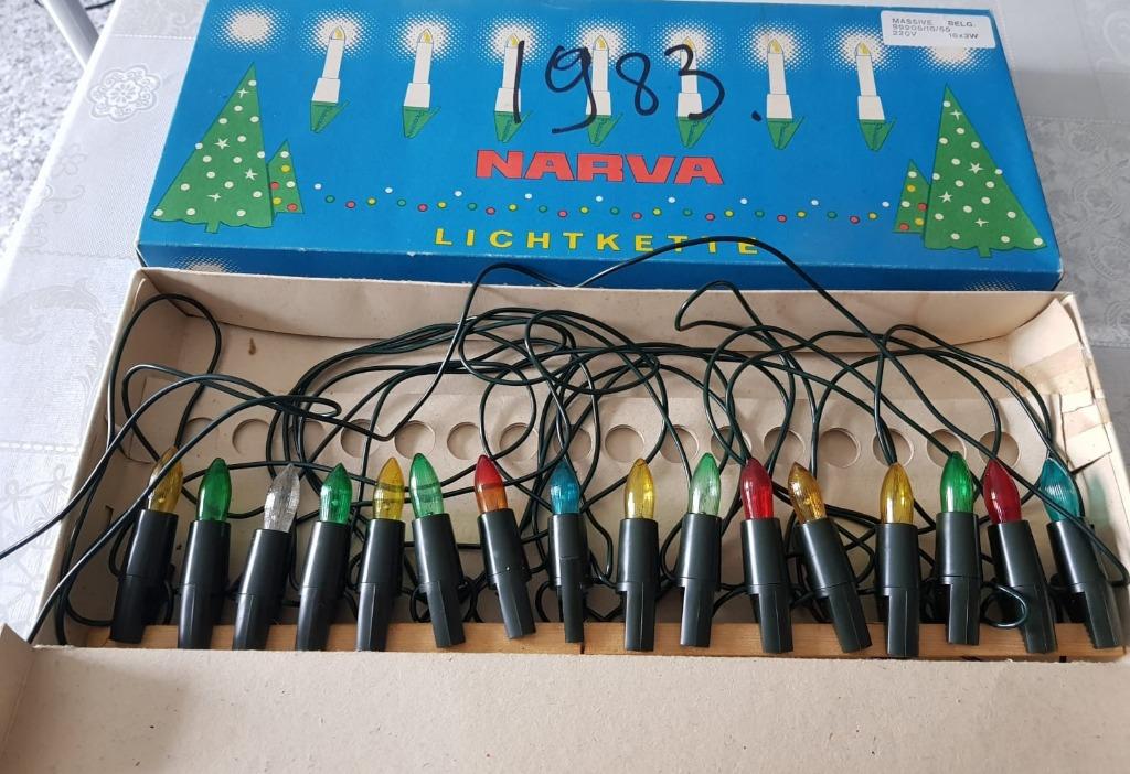 -Oude Narva kerstverlichting (16 klemkaarsen), Divers, Noël, Comme neuf, Enlèvement ou Envoi