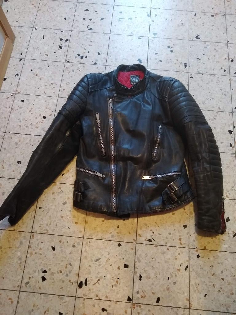 Veste moto en Cuir, Motos, Seconde main, Autres types, Enlèvement, Autre
