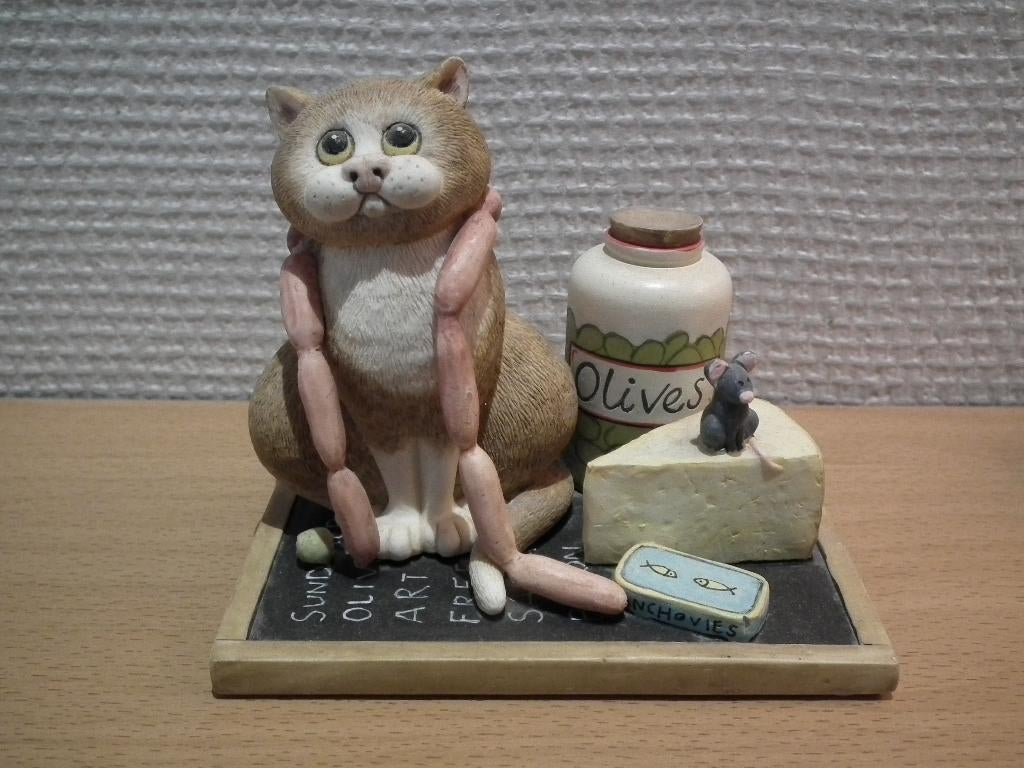 Figurine de collection Comic  curious cats (Deli cat A20681), Collections, Collections Animaux, Envoi, Comme neuf, Chien ou Chat