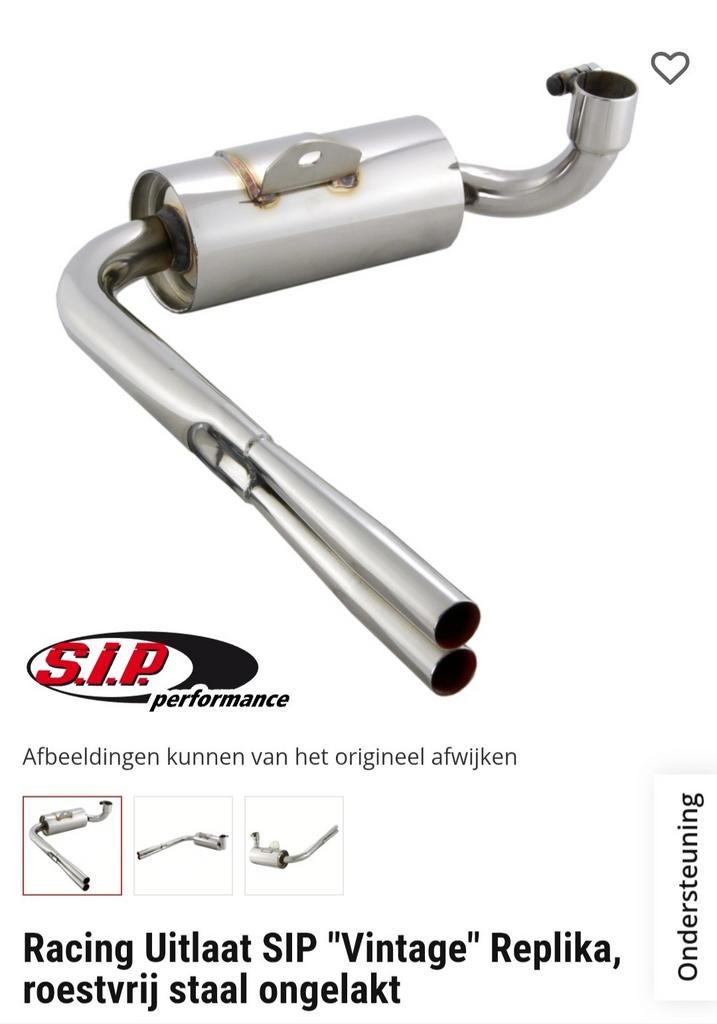 Vespa px 125 racing uitlaat, Enlèvement, Pot d'échappement