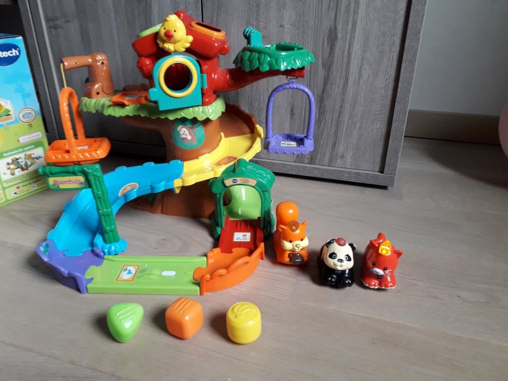 V tech zoef zoef dieren boomhut met 3 dieren, Kinderen en Baby's, Ophalen, Gebruikt