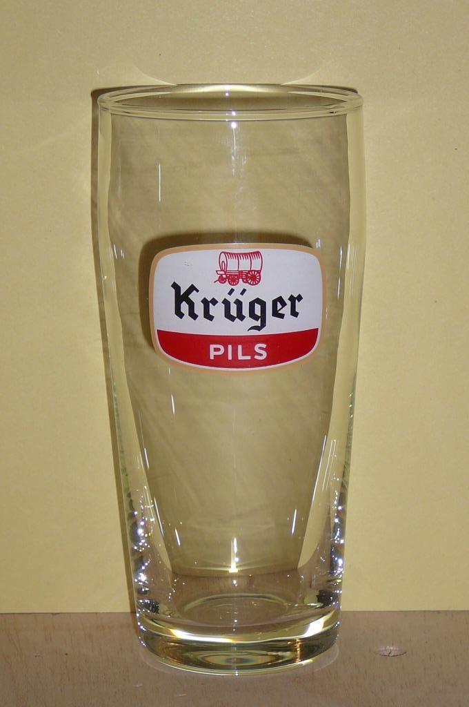 Bierglas   KRÜGER  PILS, Collections, Enlèvement ou Envoi, Verre à bière