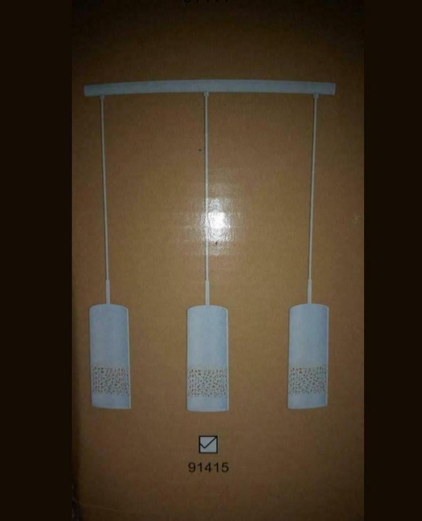 Lustre 3 branches moderne neuf, Maison & Meubles, Lampes | Suspensions, Enlèvement ou Envoi, Neuf