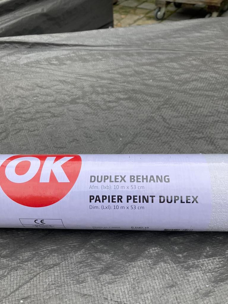 Behangpapier wit 1 rol + rest, Ophalen, Wit