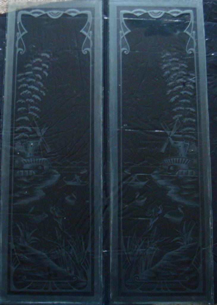 2 verres de porte ancienne., Enlèvement