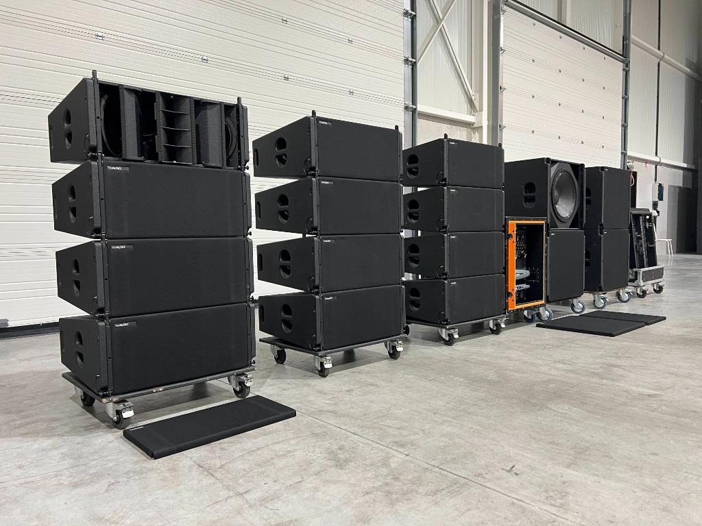 TWAUDiO/Powersoft line array: 12x VERA36 4x VERAS33 X8 X4, Ophalen of Verzenden, Gebruikt, 120 watt of meer, Complete surroundset