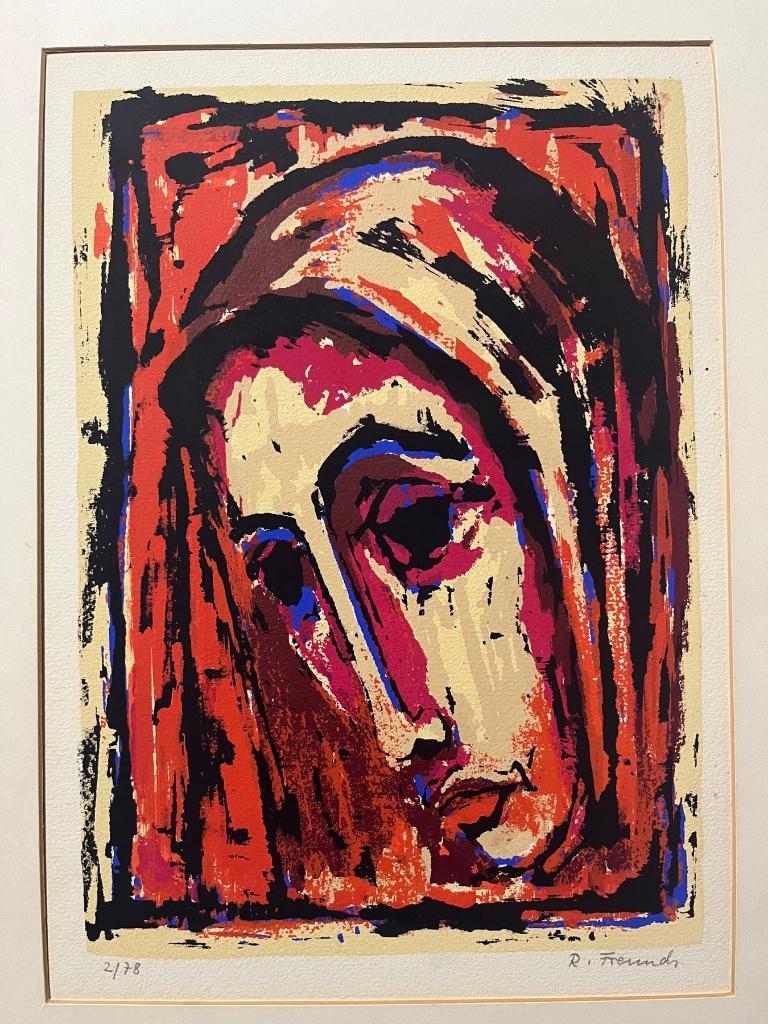 Robert Freund (1929—1999) — Gesigneerde zeefdruk, 1969, Antiek en Kunst, Kunst | Litho's en Zeefdrukken, Ophalen of Verzenden