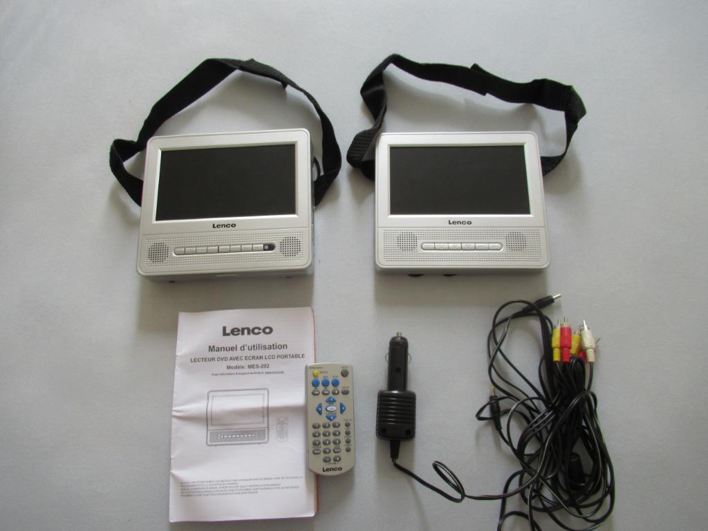 dvd-speler met twee schermen voor in de auto, Ophalen of Verzenden, Gebruikt