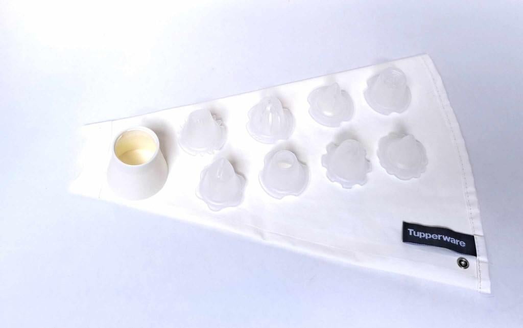 Tupperware™ « Spuitzak - 8 Verschillende Decoren », Ophalen of Verzenden, Nieuw, Wit, Bak of Kom