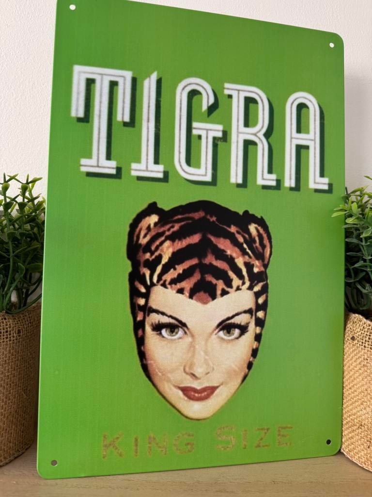 Panneau d'affichage en métal Tigra, Collections, Enlèvement ou Envoi, Neuf, Panneau publicitaire