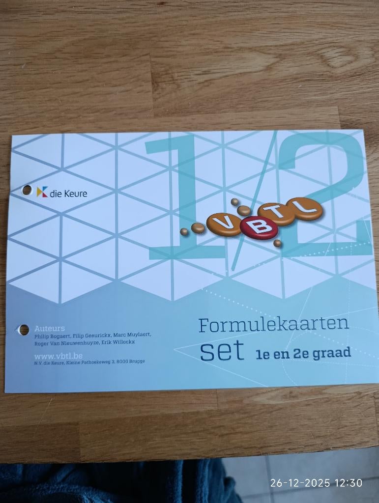 Van Basis Tot Limiet VBTL Formulekaarten Wiskunde, Ophalen, Nieuw, Die keure