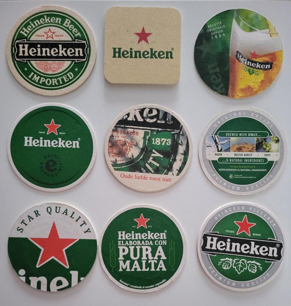 bierkaartjes Heineken bierviltjes Nederlandse heineken beer, Enlèvement ou Envoi, Sous-bock, Heineken