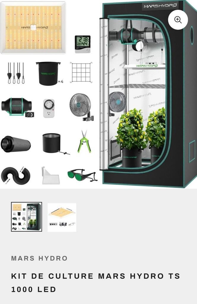 Tente culture Mars hydro, Jardin & Terrasse, Produits de culture, Enlèvement, Tente de culture