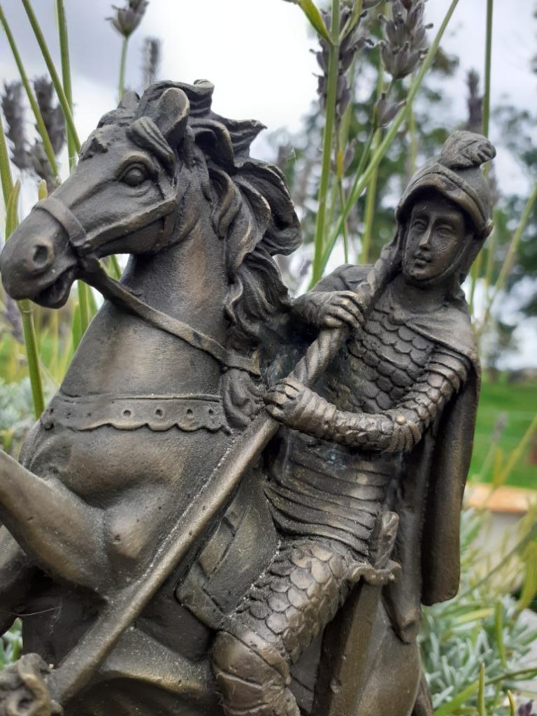 SUPERBE STATUE DE ST GEORGES TERRASSANT LE DRAGON, Enlèvement ou Envoi, Bronze
