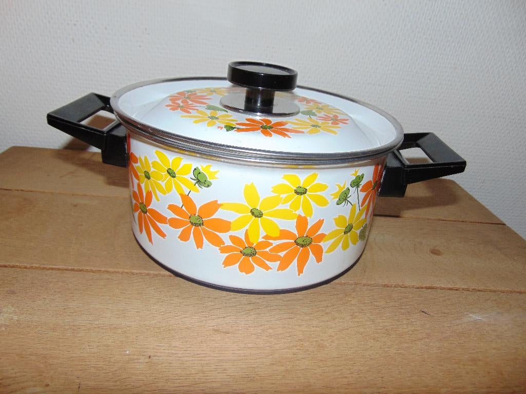 Kookpotje in email nieuw, Ophalen of Verzenden, Nieuw, Kookpan of Snelkookpan, Keramische plaat