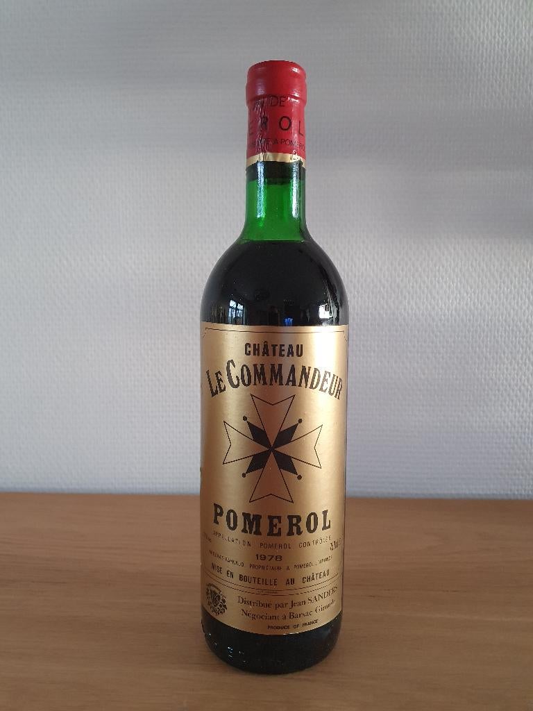CHATEAU LE COMMANDEUR - 1978 - Pomerol - 75 cl, Collections, Vins, Neuf, Vin rouge, France, Pleine, Enlèvement ou Envoi