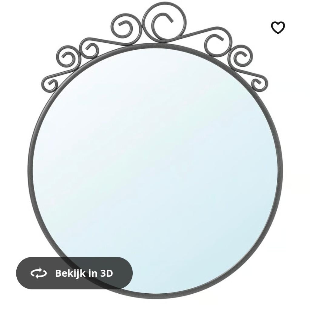 IKEA EKNE speigel voor 5 euro, Ophalen, Rond, 50 tot 100 cm, Minder dan 100 cm