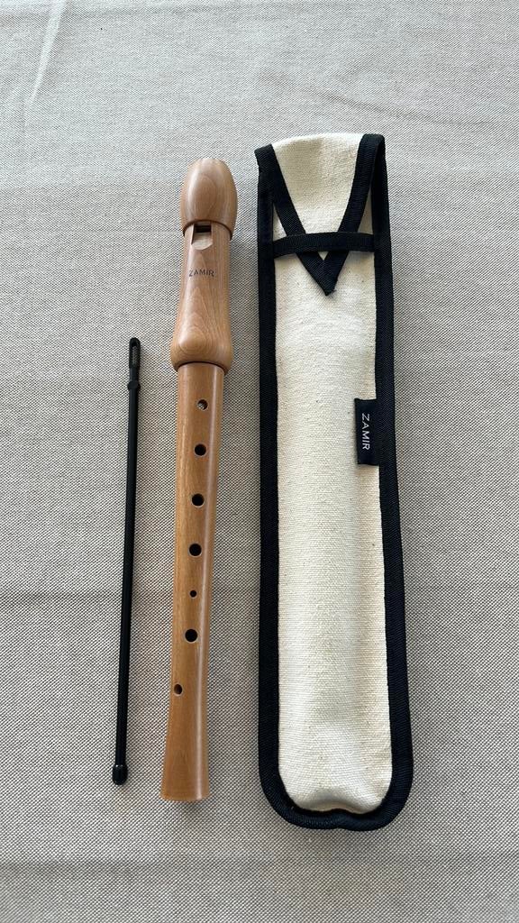 Lichtbruine Zamir blokfluit, Ophalen, Zo goed als nieuw