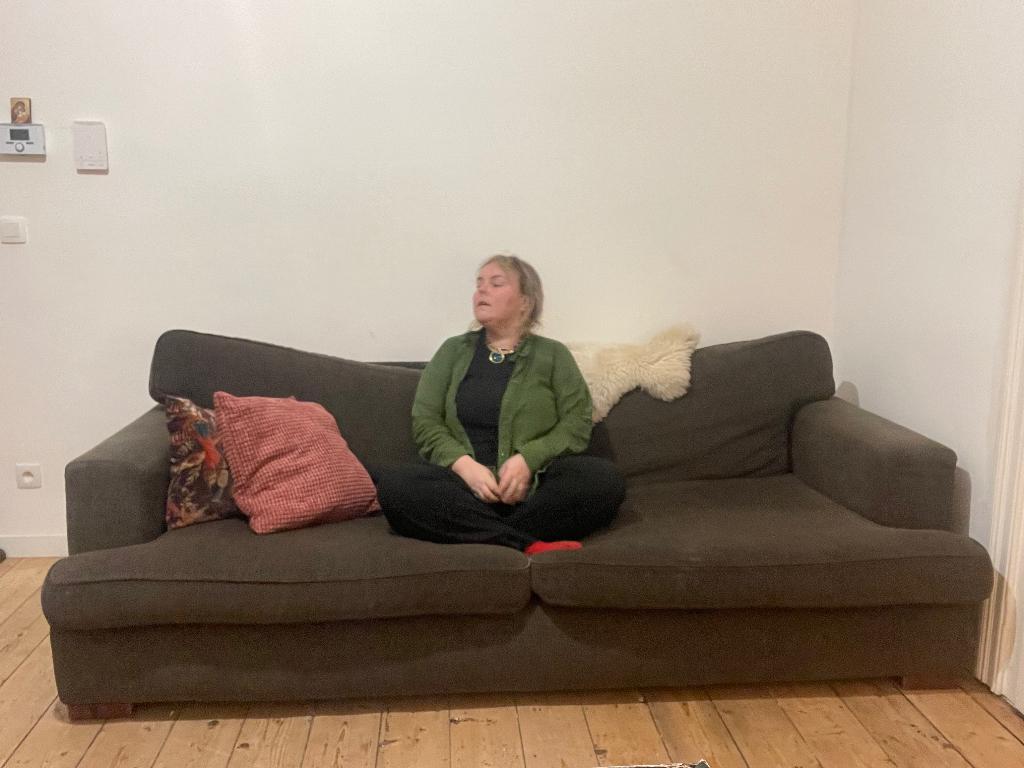 Grote zetel, Huis en Inrichting, Ophalen, Gebruikt, 100 tot 125 cm, Driepersoons