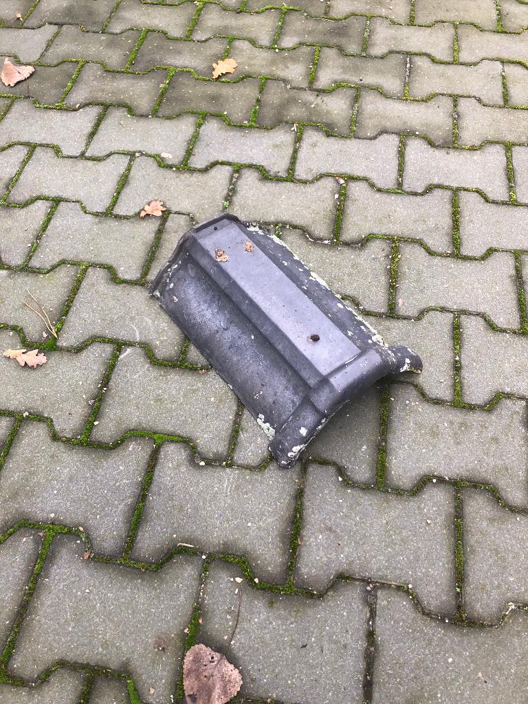 7 platte 3 kants vorsten / nokken / vlakke vorsten., Ophalen, Gebruikt, Blauw