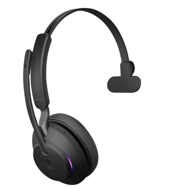 Jabra Evolve2 65 Headset, Computers en Software, Headsets, Zo goed als nieuw, On-ear, Draadloos, Inklapbare microfoon, Mute-functie
