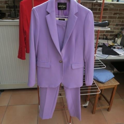 Broekpak lila ottod'Ame mt 40, Kleding | Dames, Maat 38/40 (M), Kostuum of Pak, Paars, Ophalen of Verzenden