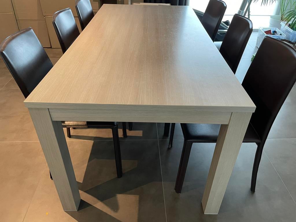 Tafel en 6 stoelen, Maison & Meubles, Salles à manger complètes, Utilisé, 4 à 6 chaises, Enlèvement