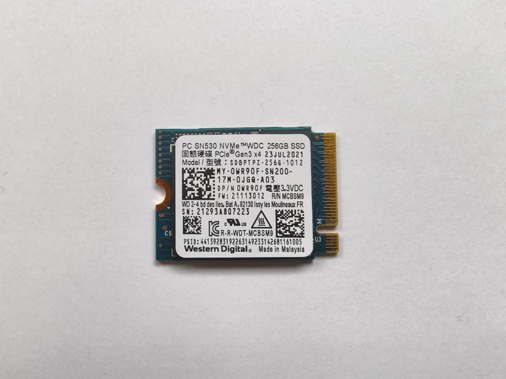 Western Digital NVMe SSD 256 GB PC SN530 (M.2 2230), Informatique & Logiciels, Disques durs, Enlèvement ou Envoi, SSD, Interne