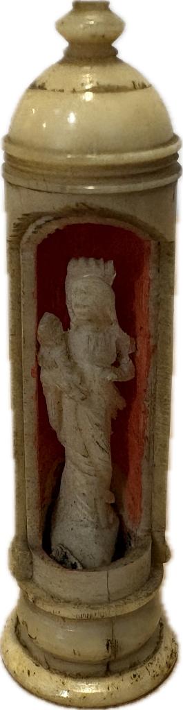 Klein ivoren altaar uit Dieppe — Eind 19e eeuw, Ophalen of Verzenden, Gebruikt, Sieraad, Christendom | Katholiek