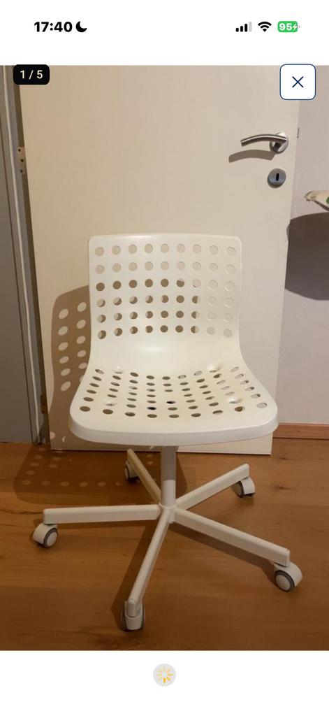 witte bureaustoel ikea, Huis en Inrichting, Ophalen, Zo goed als nieuw