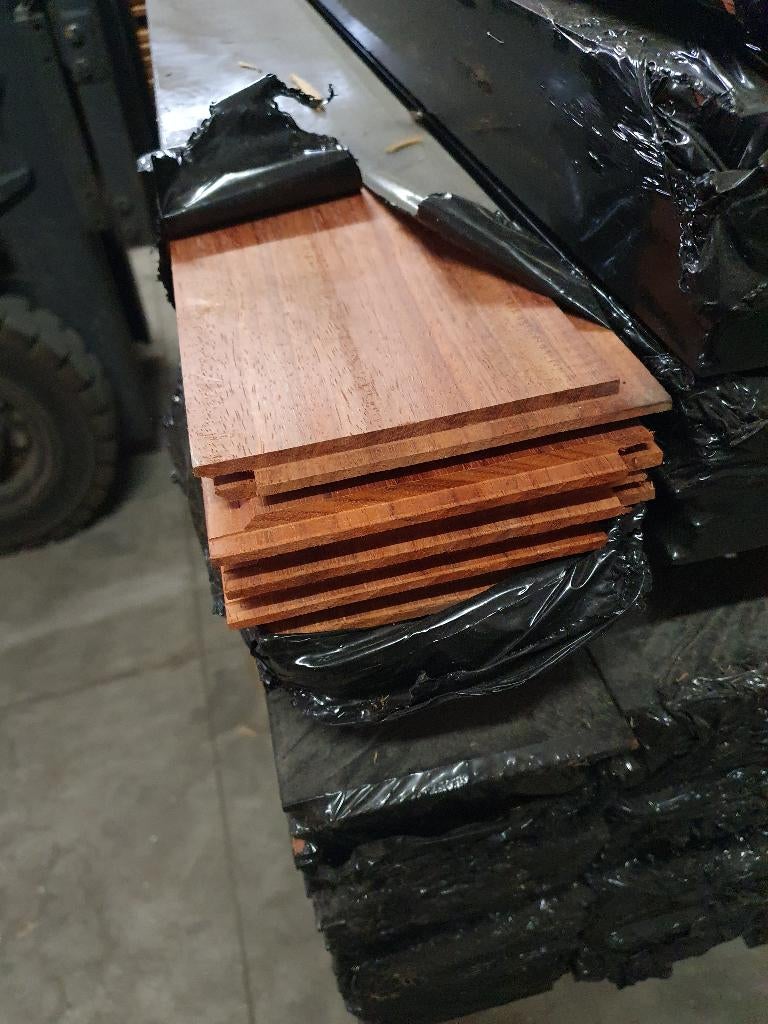 padoek plancetten 14x130 lang 1,50m 4 zijden tand groef pri, Tuin en Terras, Ophalen, Nieuw