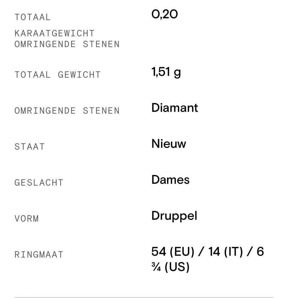 - Ring - 14 karaat Roségoud Aquamarijn - Diamant, Handtassen en Accessoires, Ophalen, Nieuw