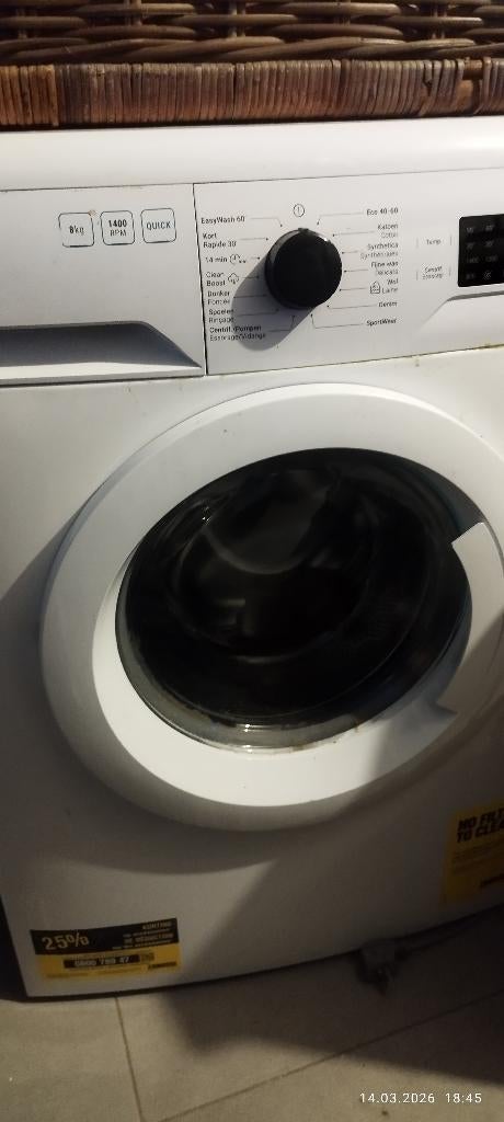 Machine à laver Zanussi 8 kg 1400 essorage, Electroménager, Lave-linge, 1200 à 1600 tours, Programme court, Comme neuf, Enlèvement