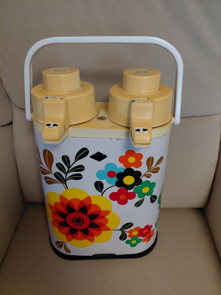 Vintage dubbele thermos, Ophalen of Verzenden