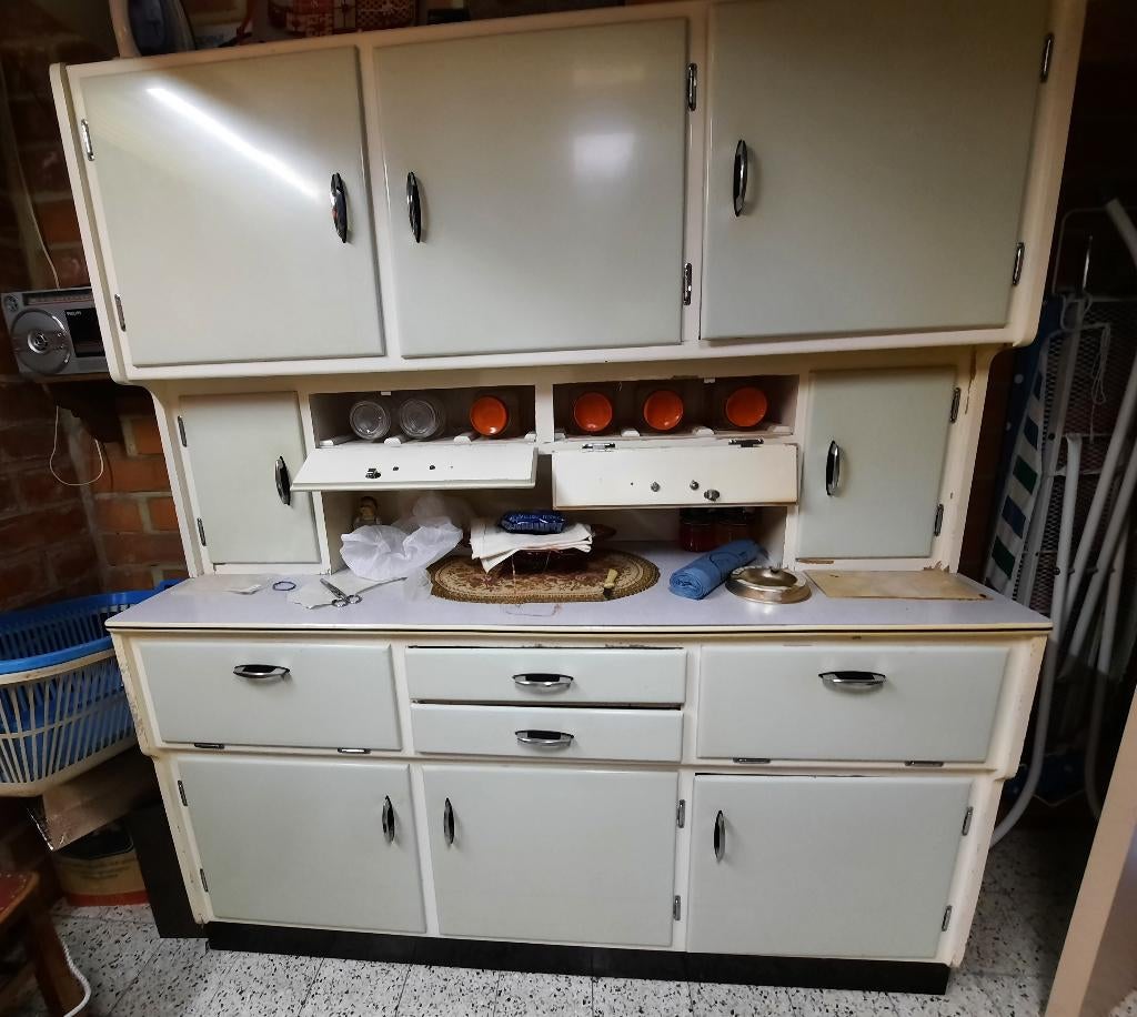 Witte kast Vintage, Antiek en Kunst, Antiek | Meubels | Kasten, Ophalen