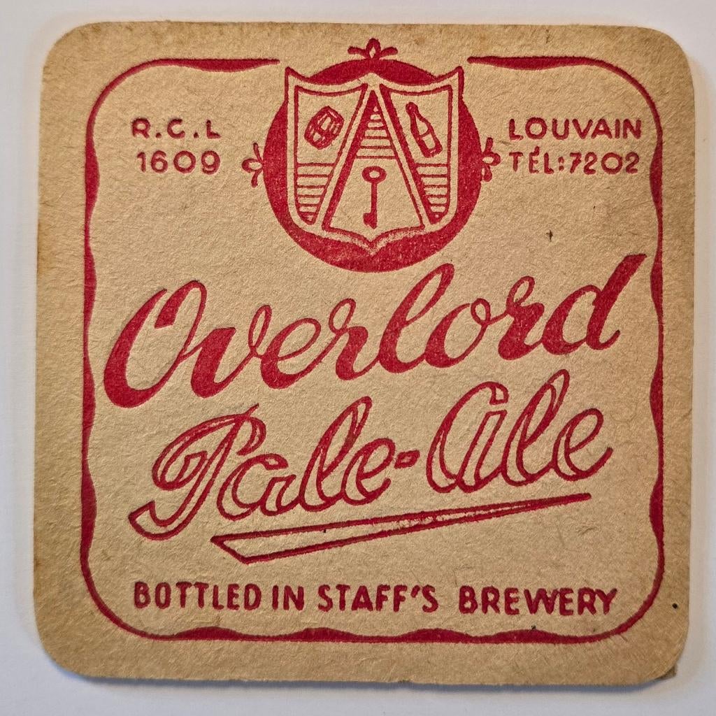 Overlord Pale-Ale onderzetter Bierviltje Bierdeckel Coaster, Ophalen of Verzenden, Gebruikt, Viltje(s)