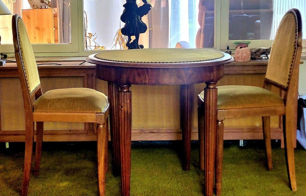 Louis VI speeltafel met stoelen, Antiek en Kunst, Ophalen