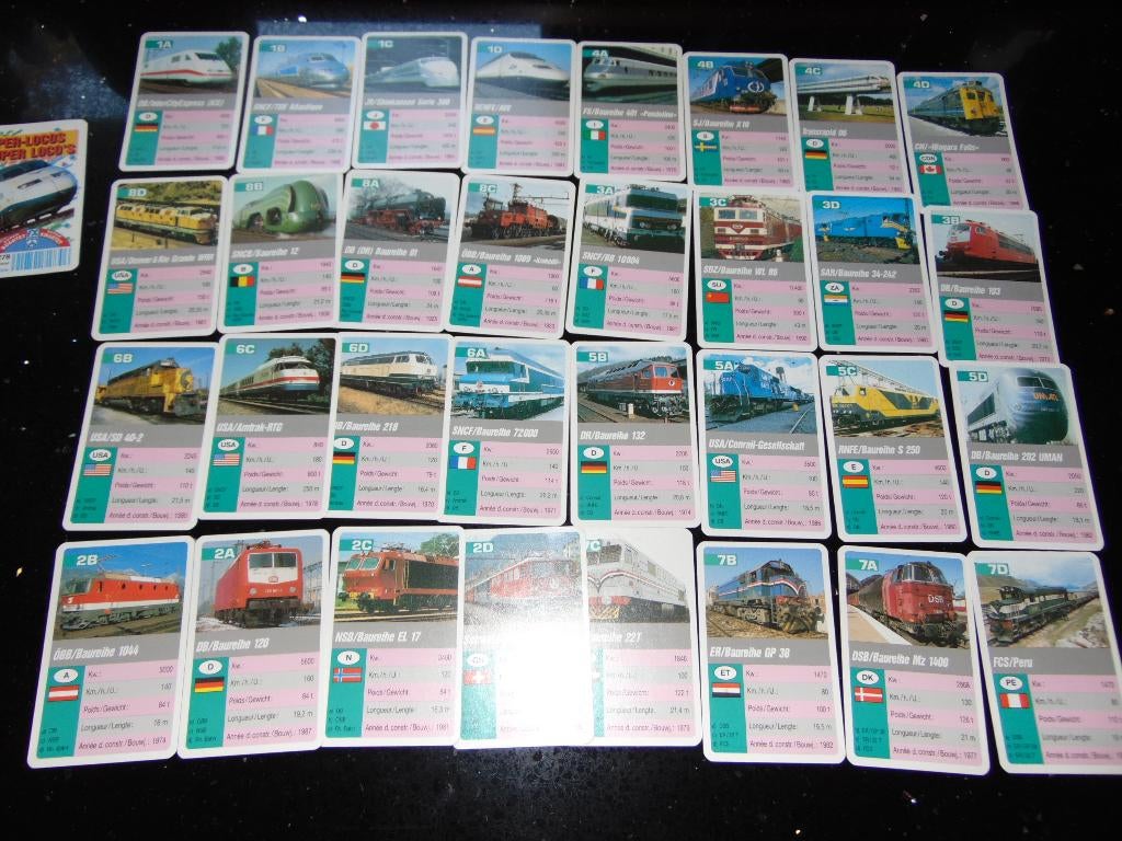 Kwartet treinen, Enlèvement ou Envoi, Comme neuf, Jeu(x) des sept familles