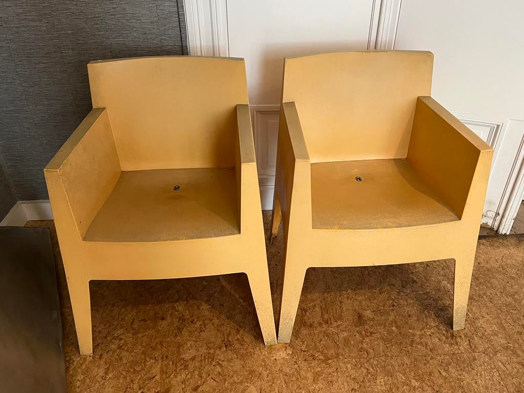 Fauteuils Driade TOY by Starck, Jardin & Terrasse, Chaises de jardin, Utilisé, Plastique, Enlèvement