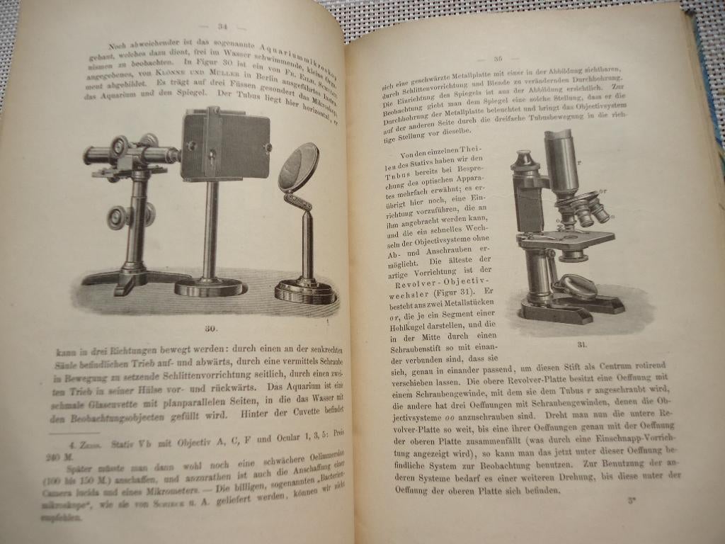 1890 Leitfaden der botanischen Mikroskopie BEHRENS 150 plate, Enlèvement ou Envoi