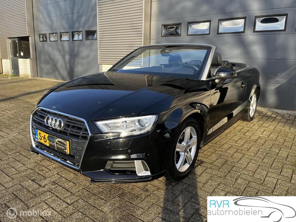 Audi A3 Cabriolet 1.5 TFSI CABRIO/AUTOMAAT/LEER/NAVI/SCHADE, Auto's, Audi, 4 zetels, Cabriolet, Zwart, Onderhoudsboekje