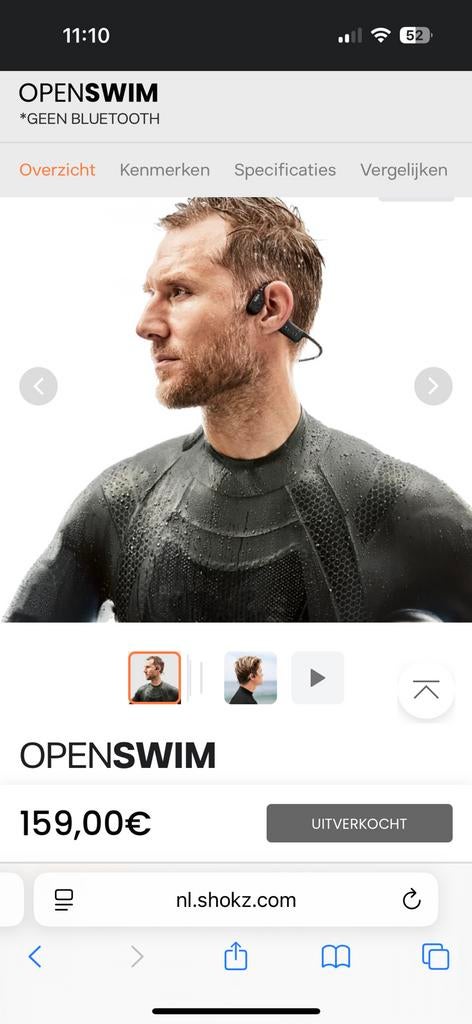 Casque MP3 SHOKZ -OPEN SWIM Neuf, jamais utilisé, Télécoms, Téléphonie mobile | Écouteurs, Neuf, Enlèvement ou Envoi