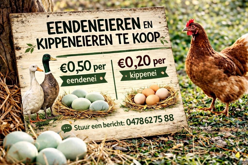 Eitjes voor consumptie te koop