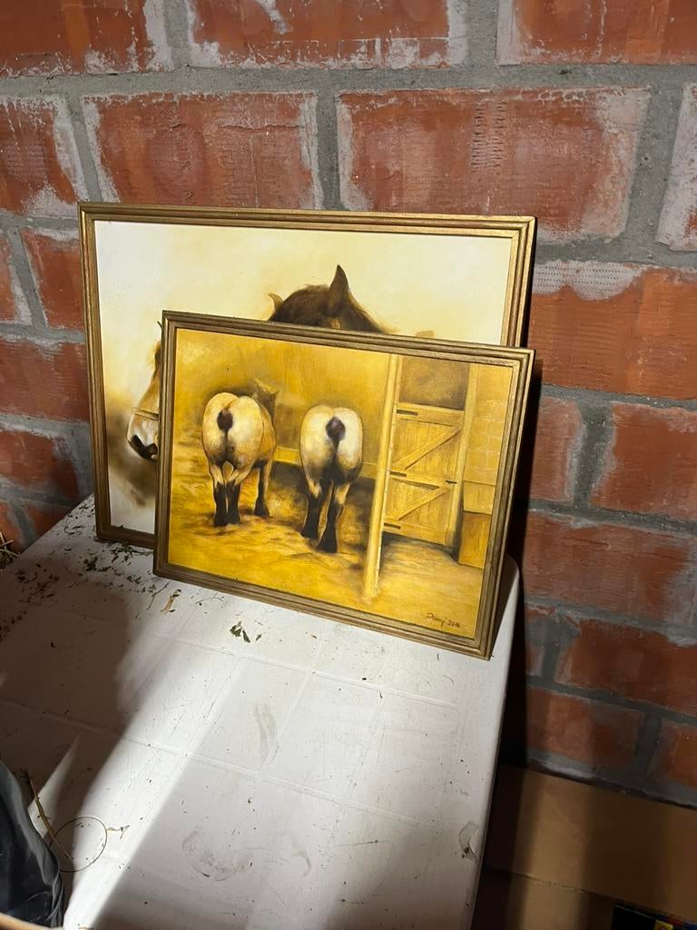 2 schilderijen paard, Enlèvement