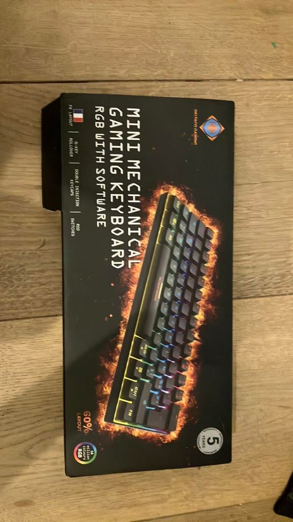 deltaco mini mechanical gaming keyboard (azerty), Clavier gamer, Enlèvement ou Envoi, Azerty, Comme neuf